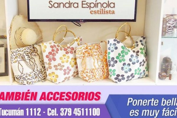 Bolsos cómodos y encantadores en el salón de Sandra Espínola