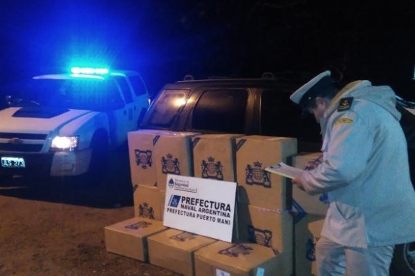 Prefectura incautó 130 mil cigarrillos en un vehículo abandonado
