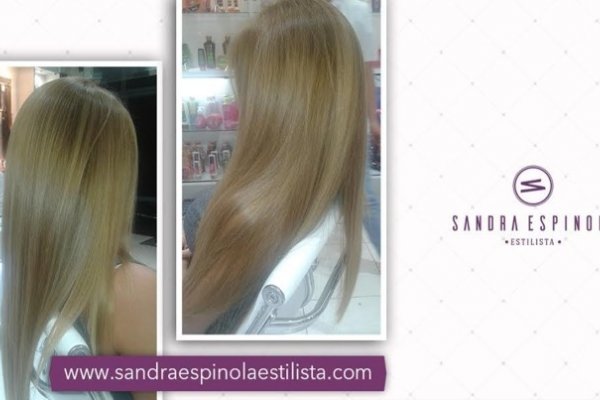 Conjunción de Color y lacio en el salón de Sandra Espínola