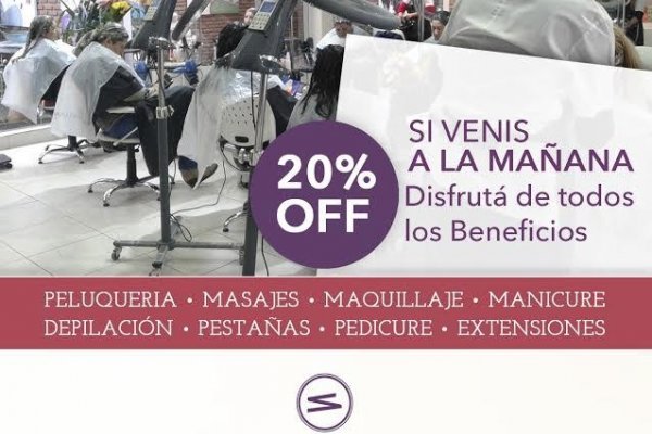 Terapia de belleza 20% off en el salón de Sandra Espínola