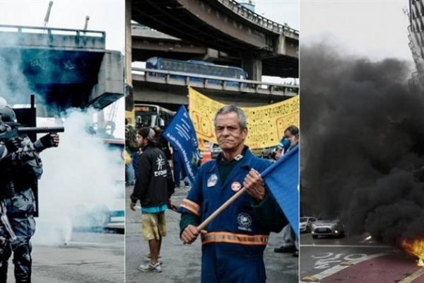 Huelga contra Temer paralizó a Brasil con incidentes en varias ciudades