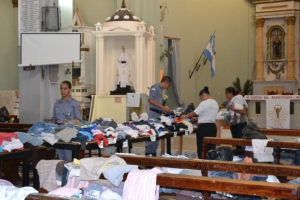El Servicio Penitenciario envió personal para colaborar con los inundados en San Luis del Palmar