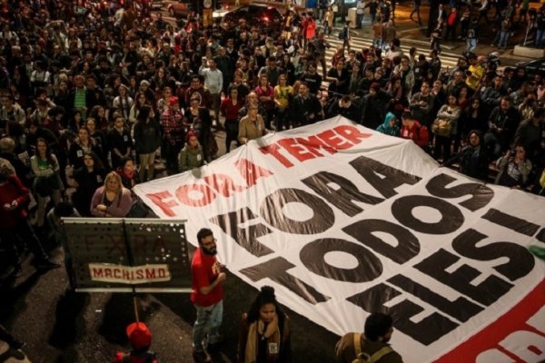 Marcha y disturbios en Brasil en marchas contra Temer