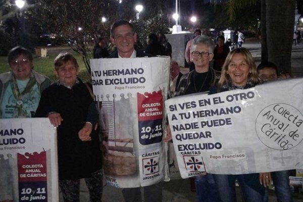 Caritas convocó a los goyanos en plaza Mitre
