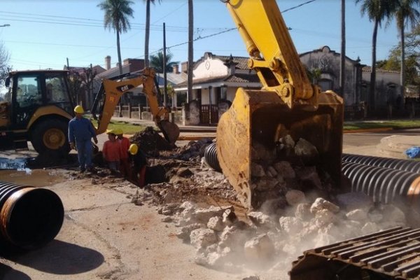 Obras de desagües integrales llegan al centro de Bella Vista