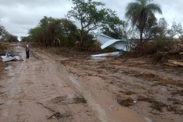 Siete viviendas quedaron sin techo a causa del temporal en Santa Ana