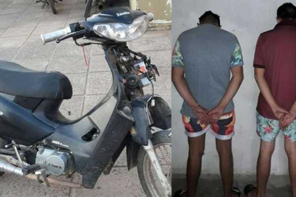 Dos jóvenes fueron detenidos luego de robar una moto