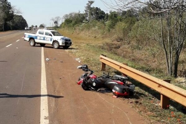 Motociclista murió tras despistar en el acceso a Paso de los Libres