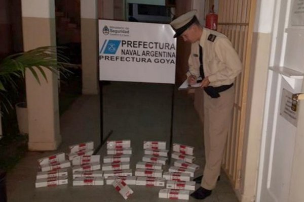 Goya: Prefectura secuestró gran cantidad de cigarrillos truchos que pretendían ingresar al país