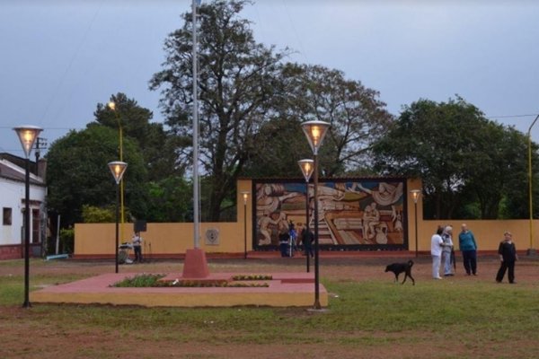 Quedó inaugurado una plazoleta en Santo Tomé