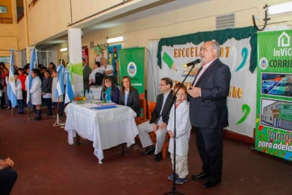 Goya: Colombi inauguró la ampliación de la Escuela Nº 207 y habilitó una Extensión Áulica