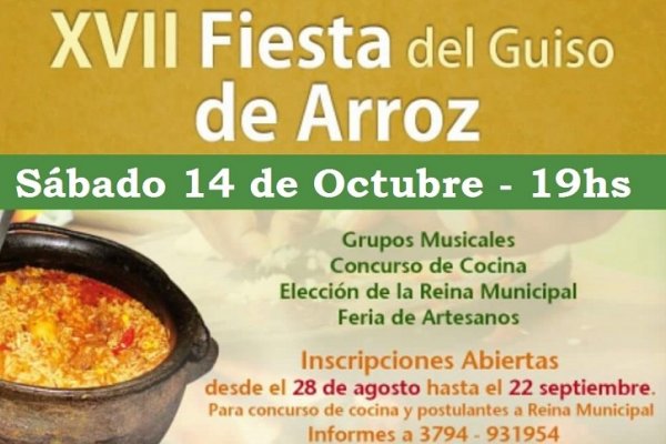 Riachuelo: a pleno para vivir la Fiesta Tradicional del Guiso de Arroz