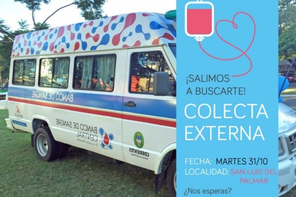 Se realizará una colecta externa en San Luis del Palmar