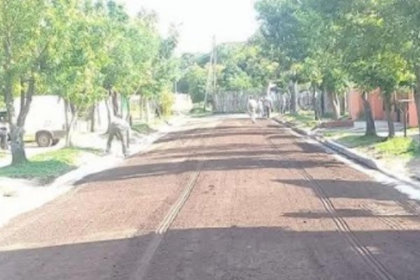 Gran inauguración de enripiado del barrio Santa Lucía y el Triángulo Saladeño