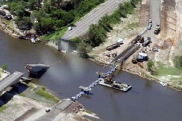 Avanza la Instalación del primer puente Bailey en el arroyo Guazú