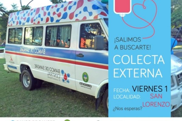 El Club de Donantes de San Lorenzo realizará colecta externa de sangre