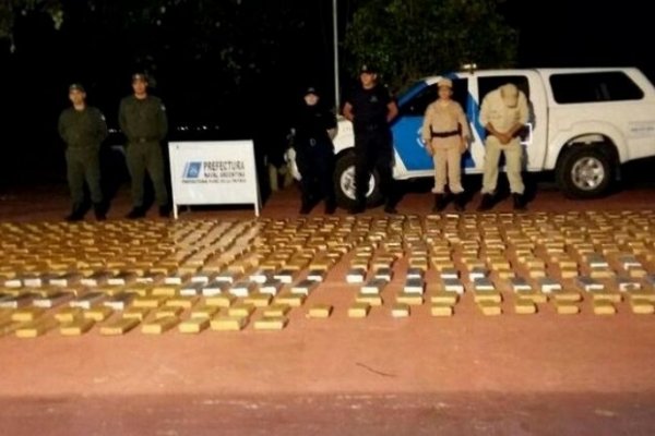 Prefectura secuestró alrededor de 700 kilos de marihuana en zona de Paso de la Patria
