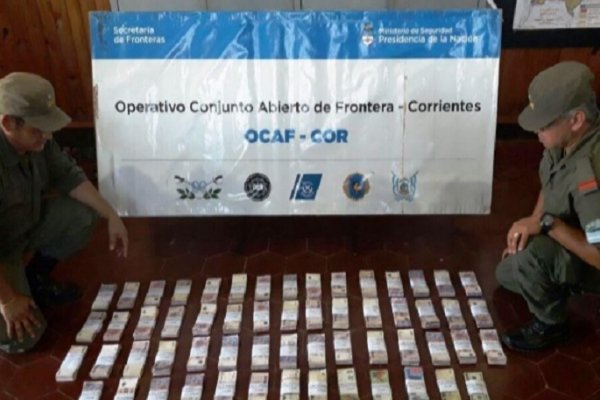 Incautan más de 600 mil pesos y dos mil dólares por lavado de activos