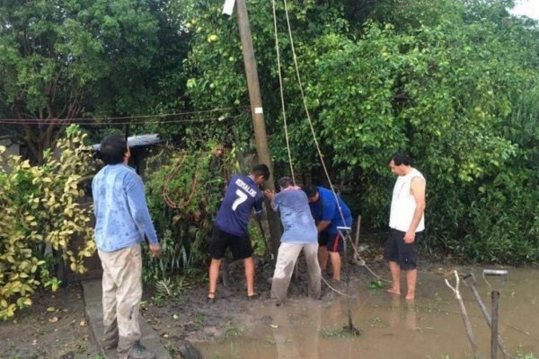 Fuerte temporal con caída de granizos en El Sombrero