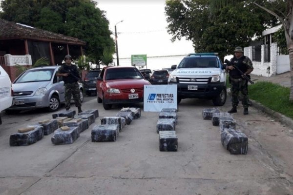 Otra vez droga en Itatí: Prefectura secuestró más de 500 kilos de marihuana sobre la Ruta 20
