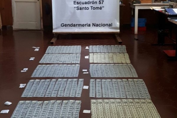 Incautaron 140 mil dólares durante un operativo en paraje Cuay Grande