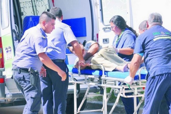 Obrero sufrió una descarga eléctrica en una construcción