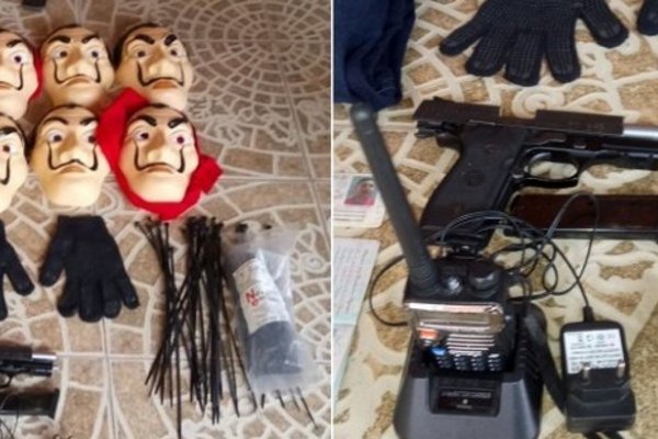 Armas, máscaras y salideras bancarias: cayó la banda de La Casa de Papel en Morón