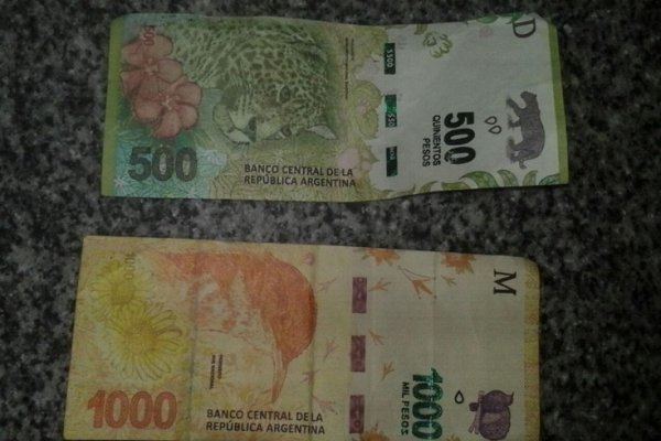 Corrientes: detienen a un hombre por querer comprar con billetes falsos de 500 y 1000 pesos
