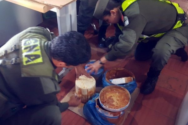 Formosa: Detienen a un pasajero que trasladaba 12 kilos de marihuana en potes de dulce de leche