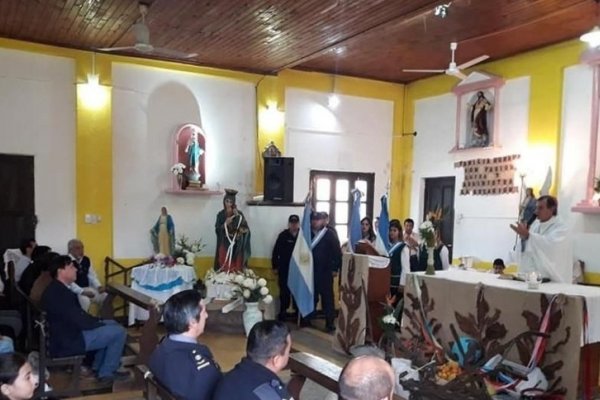 En la Patronal de Lavalle, el obispo Canecín ofició la misa central y la feligresía compartió un almuerzo