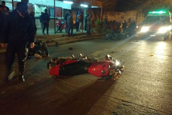 Corrientes: Insólito triple choque de motos dejó tres heridos