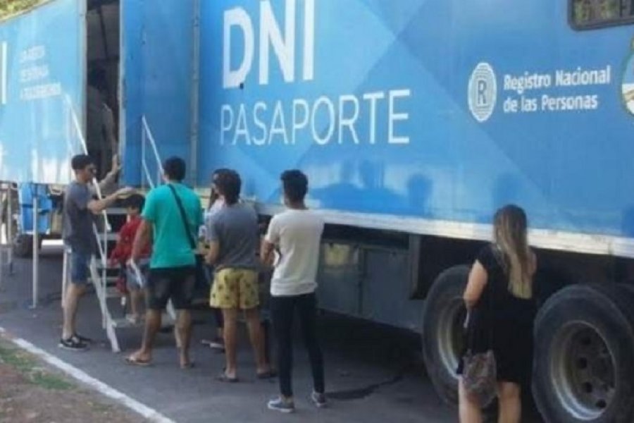 Operativo móvil para trámites de DNI y pasaporte: Hoy en Barrio Quintana