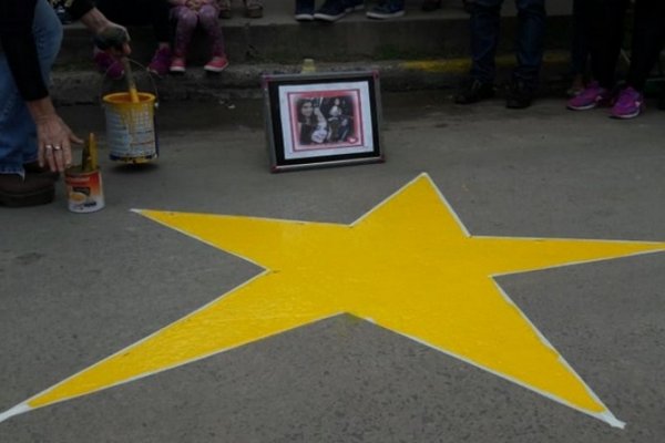 Se pintó una estrella amarilla en recuerdo de Roxana Dalpozollo
