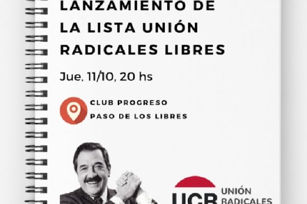 Lanzan la lista Unión Radicales Libres de cara a las elecciones internas
