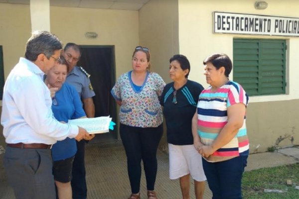 Compromiso oficial de refaccionar el destacamento policial del barrio Sol de Mayo