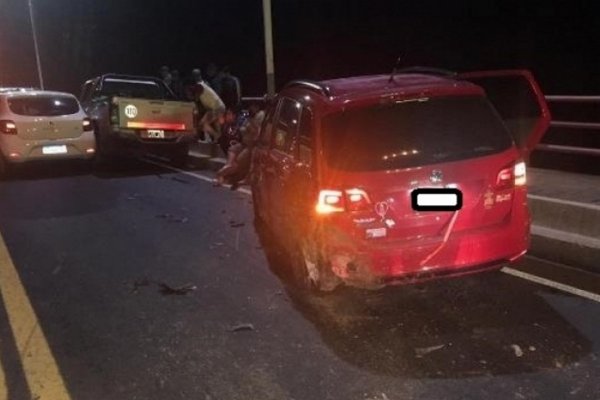 Choque en cadena involucró a cinco vehículos en el puente Interprovincial