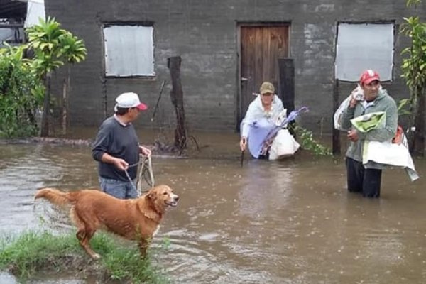 El río Santa Lucía continúa creciendo y se agrava la situación de las familias