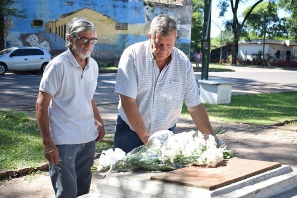 Víctor Cemborain acompañó el homenaje a Justo José Pelozo
