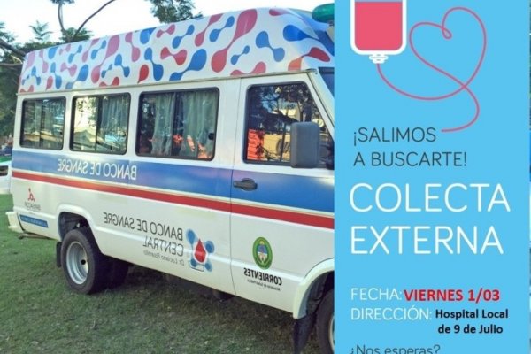 Se realizará la primera colecta externa de sangre del año