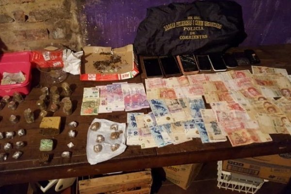 La Policía de Corrientes desbarató un kiosco de venta de estupefacientes en el barrio Progreso