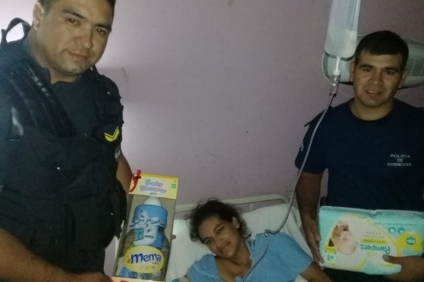 Policías parteros en Goya
