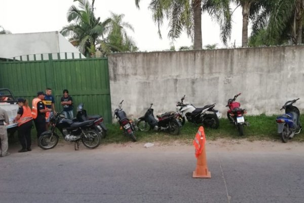 Tras operativos de contralor demoraron a varias personas y secuestraron 10 motos