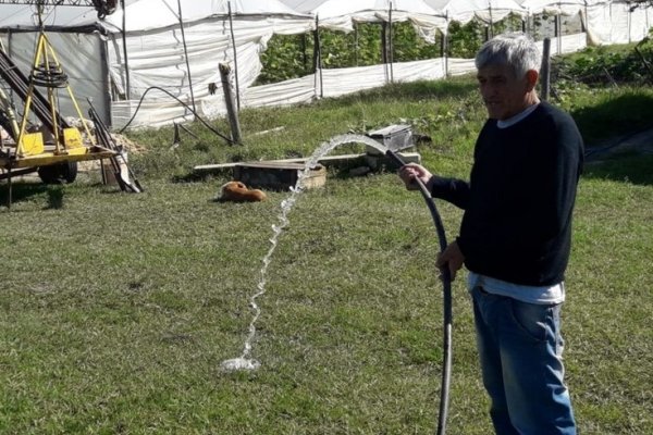 Un pequeño productor de Lavalle, con acceso al agua