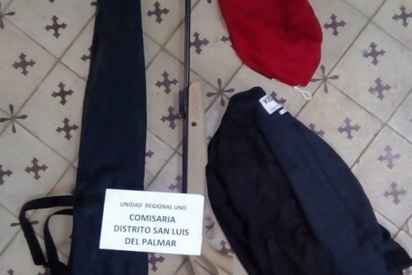 Detienen a joven vinculado a un delito y secuestran un rifle