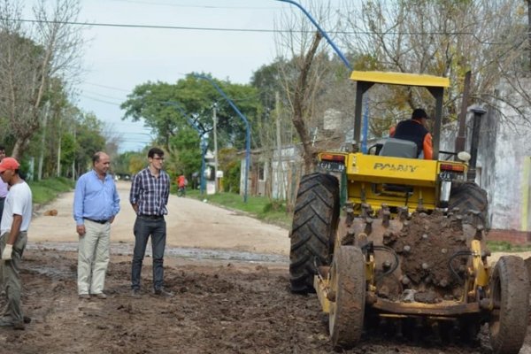 Se reanudaron las tareas en calle Yapeyú en Mercedes