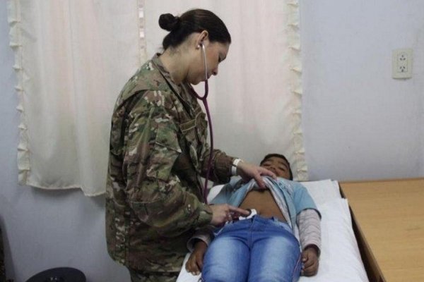 Masiva asistencia en un operativo de salud de la Armada en Itá Ibaté