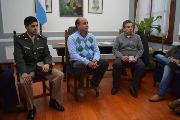 El intendente Caram recibió a veteranos de Malvinas y al nuevo Jefe de Gendarmería