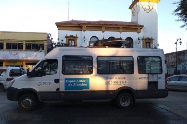 Móvil de AFIP en Mercedes