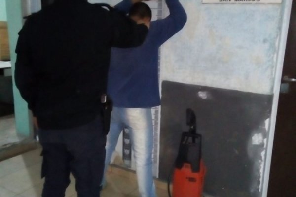 Policías atraparon a Cascotito con una hidrolavadora robada