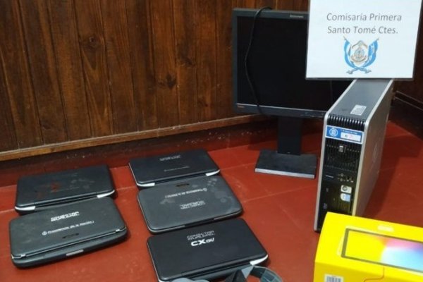 Santo Tomé: Alumno detenido por robar equipos informáticos de la Escuela Normal